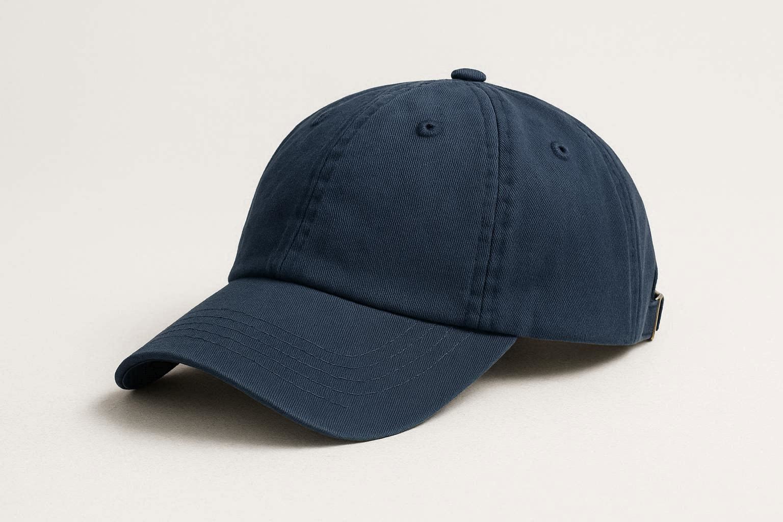 Solid Color Baseball Cap for Men Adjustable Cotton Hat for Casual Wear - Image 1