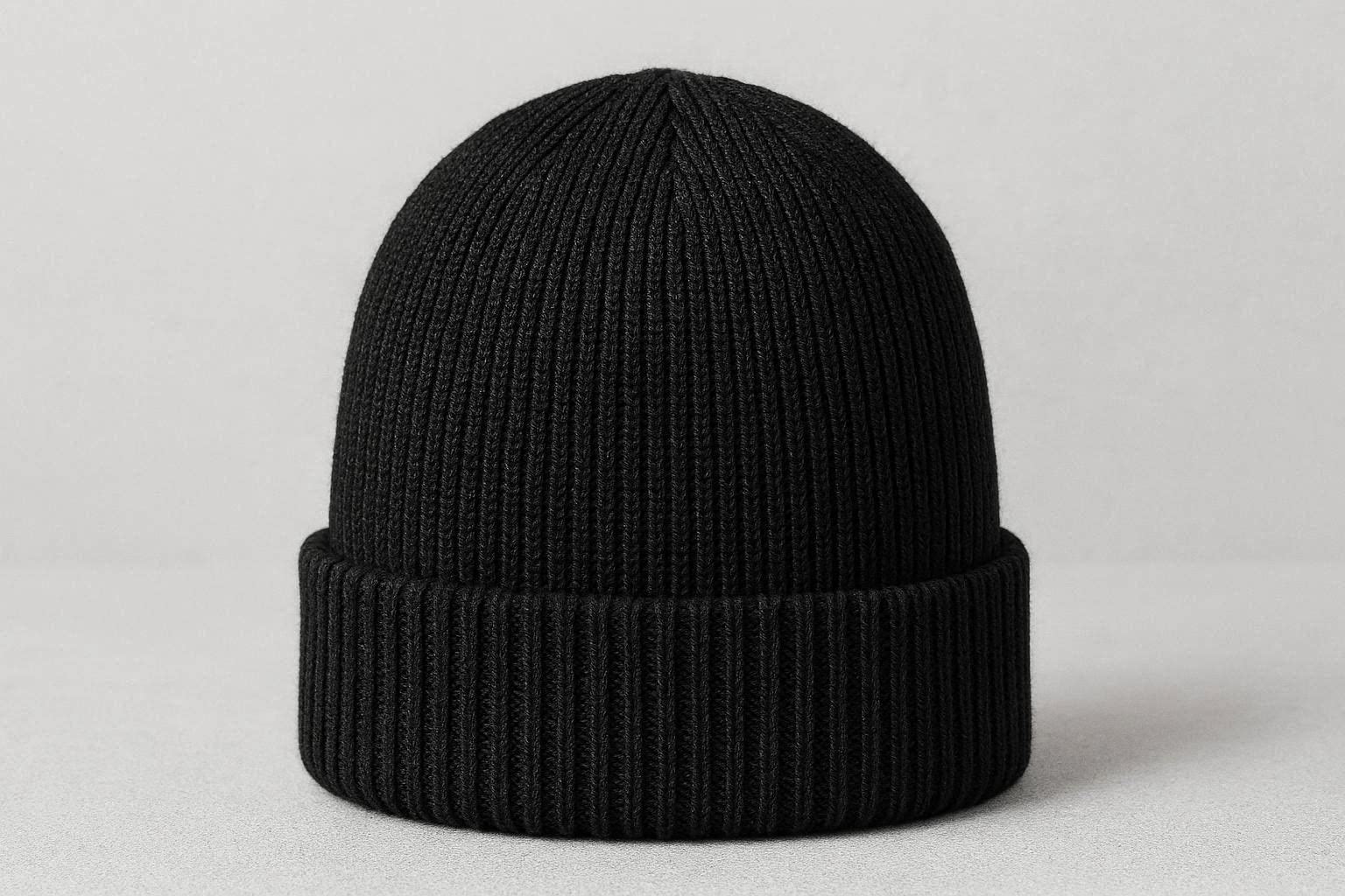 Classic Beanie Hat Solid Color Knitted Winter Hat for Men and Women - Image 1