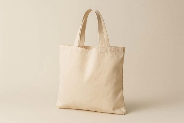 3 Beige Minimalist Canvas Tote Bag Lightweight Foldable for Shopping and Beach